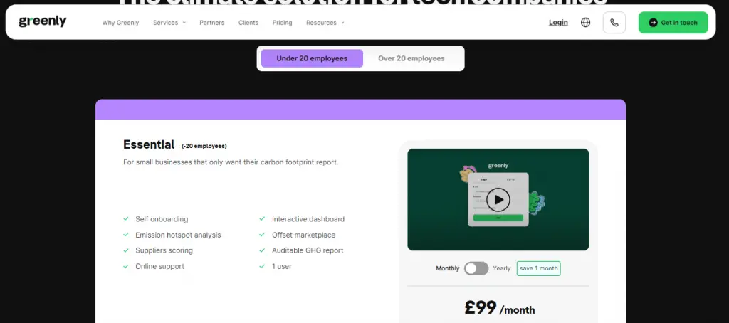 Monthly Pricing Of Greenly
