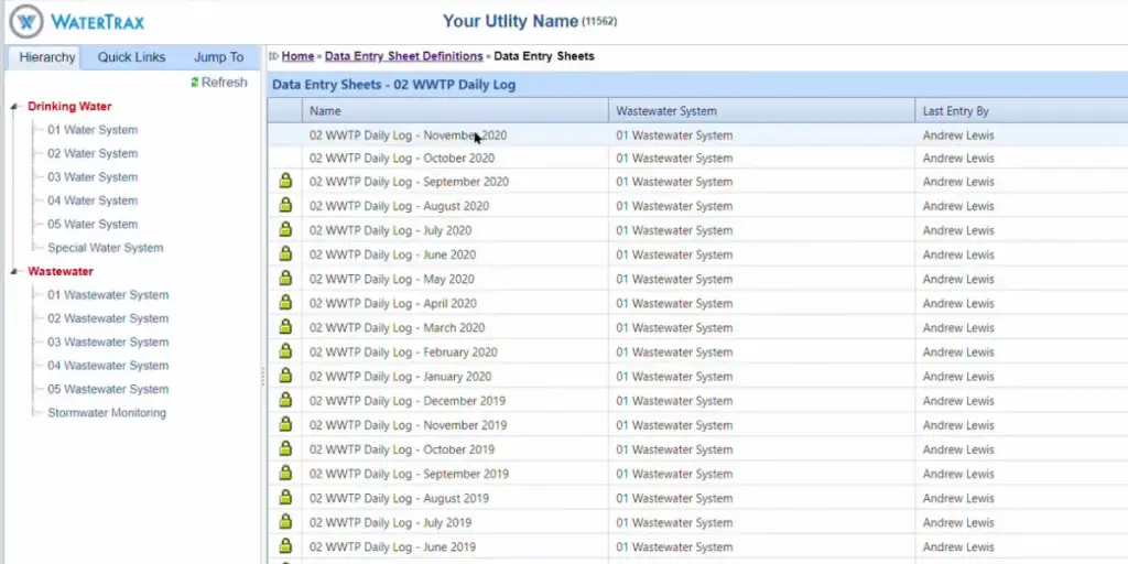 Home data entry sheet