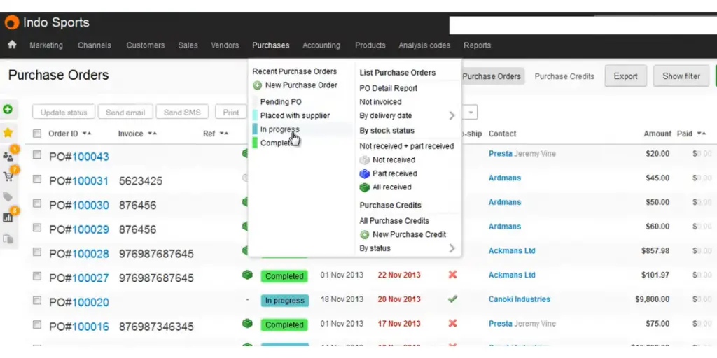 Brightpearl Purchase Orders