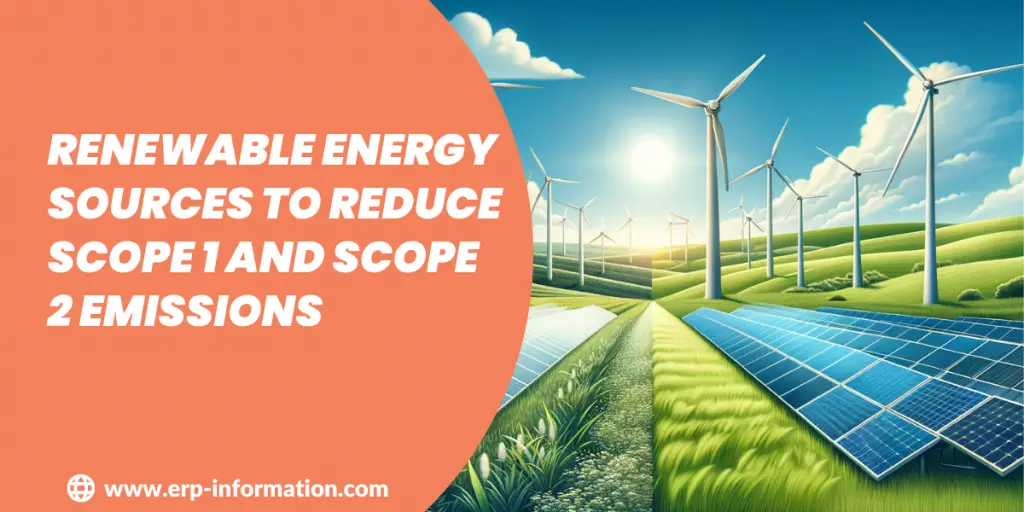Renewable Energy Sources to Reduce Scope 1 and Scope 2 Emissions