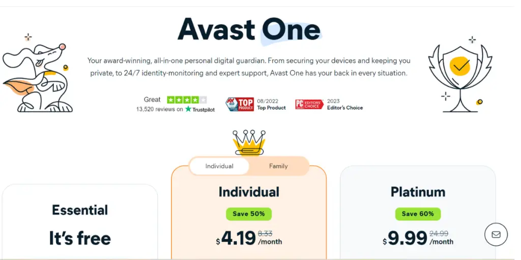 Avast One Pricing