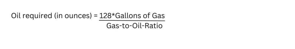 Formula of Oil and Gas Ratio Calculator