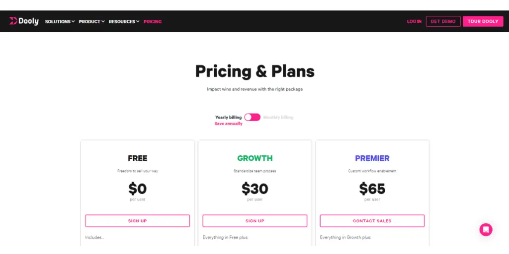 Dooly Yearly Pricing