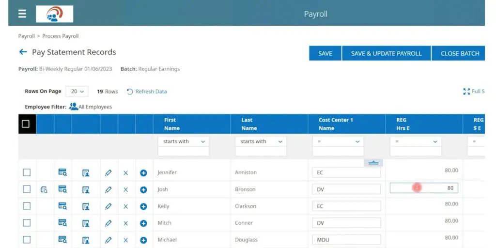 Payroll pay statement records UKG  Ready