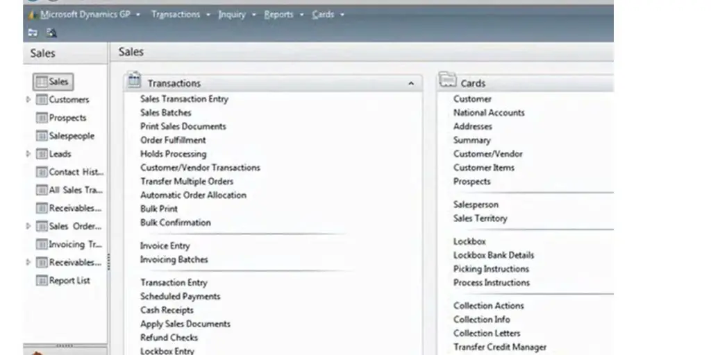 Sales of Microsoft Dynamic GP