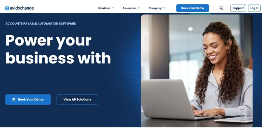 Webpage of Avidxchange