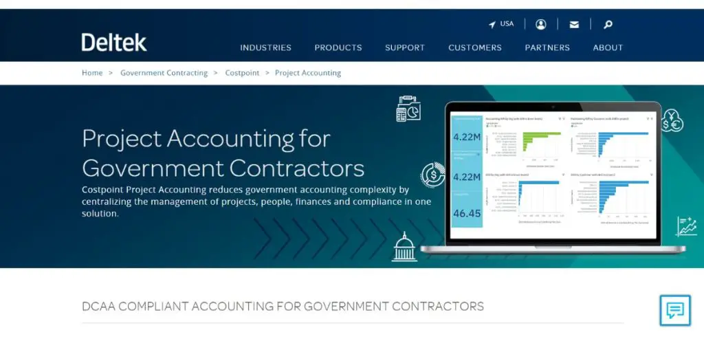 Webpage of Deltekcostpoint