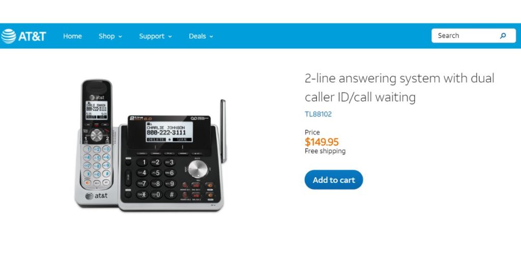 At&t TL88102 pricing