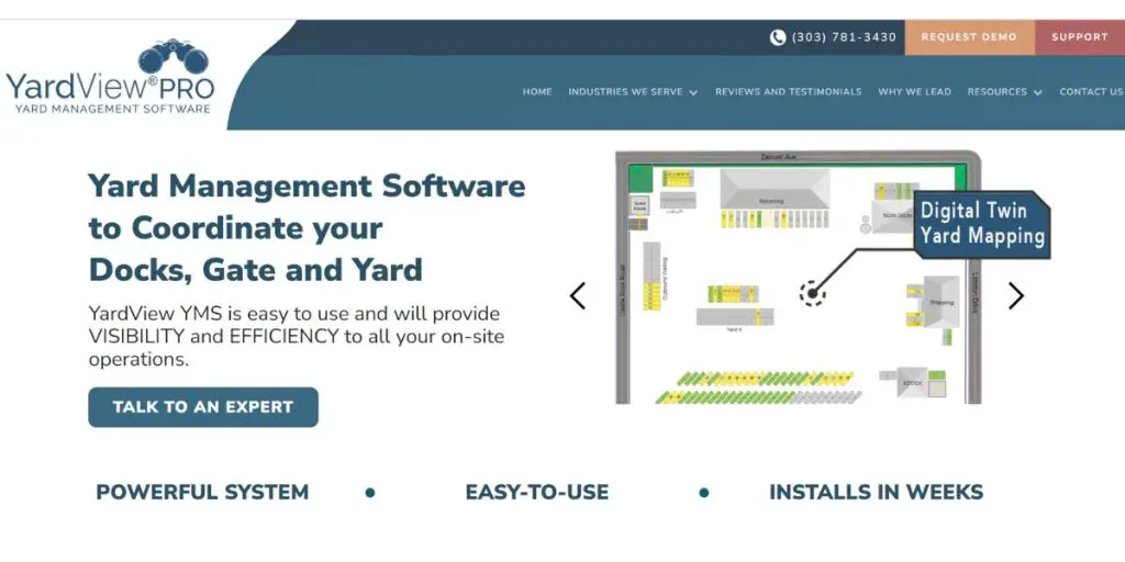 Webpage of YardView